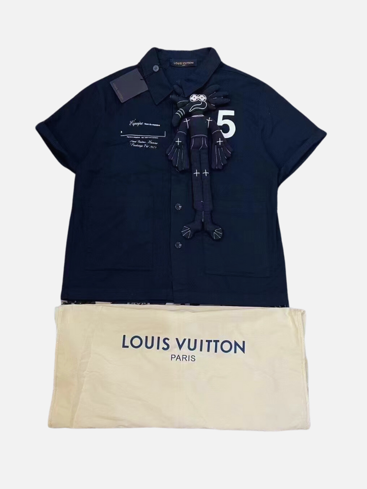 LOUIS VUITTON LV SS21 Doll Accessories Hooded Sweatshirt For Men Black   KICKS CREW