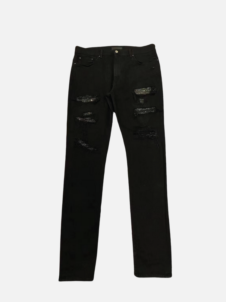 Amiri Destroyed Snake Skin Jeans