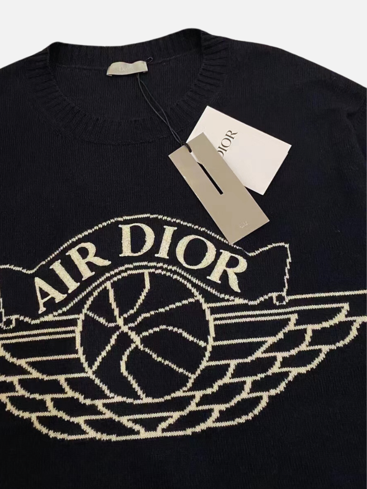 Dior x Jordan Wings Lanyard Grey in Calfskin with Silver-tone - US