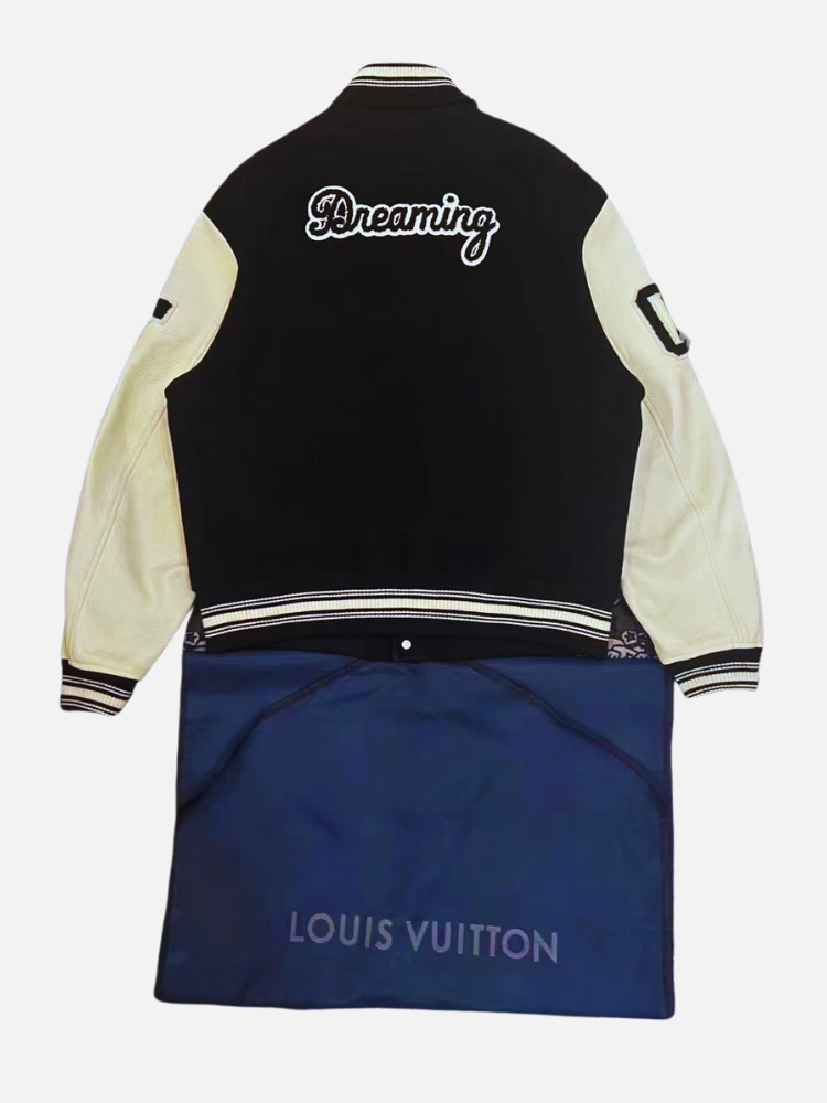 Pop Smoke Louis Vuitton Dreaming Red Varsity Jacket