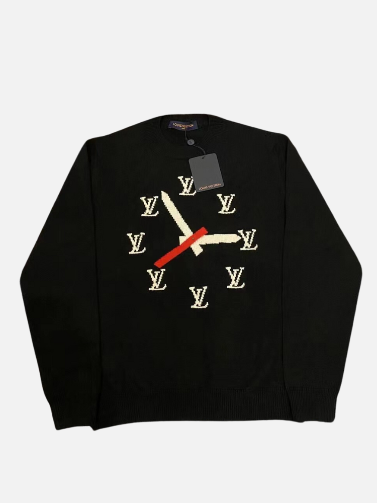 Louis Vuitton Intarsia Clock Logo Sweater